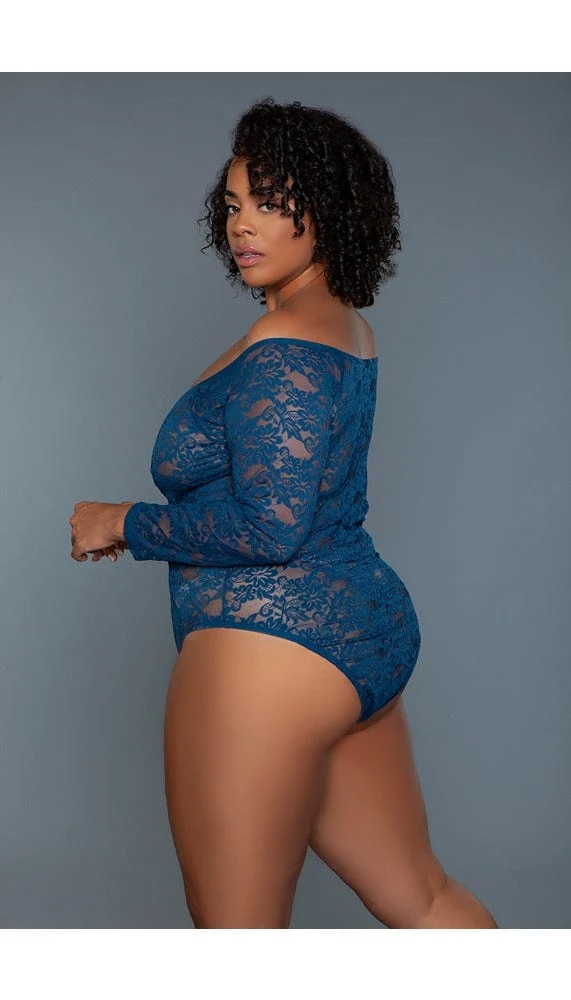 Marina Lace Bodysuit with Floral Embroidery