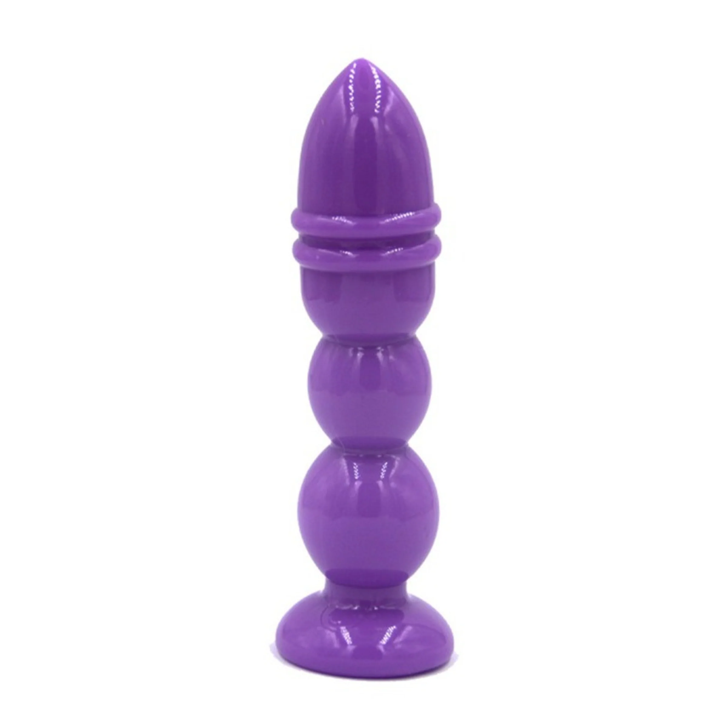 Textured Anal Probe With Beaded Shaft and Tapered Tip