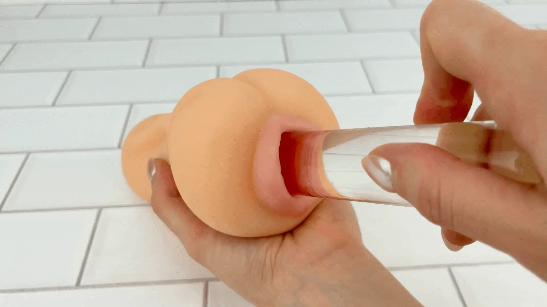 Real Feel Pussy Stroker With Tight Tunnel and Closed-End Suction