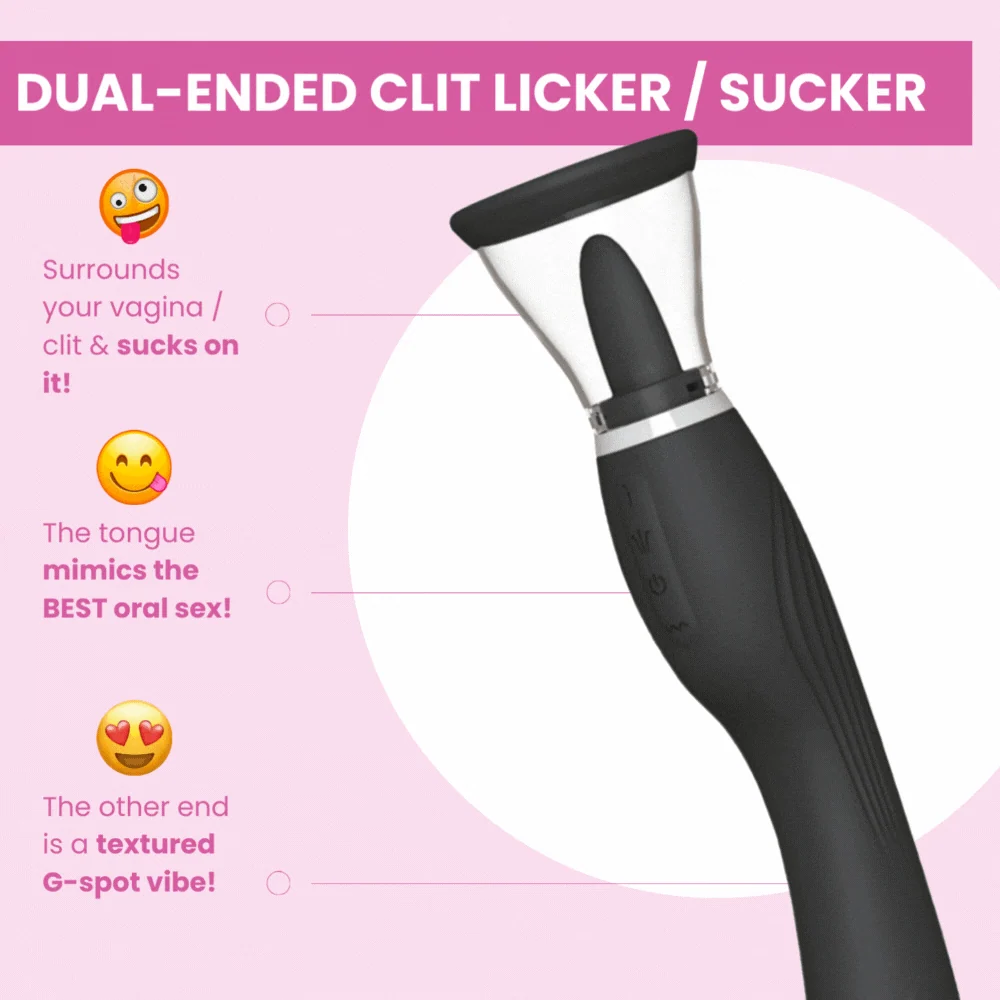 Ultimate Tongue Licker - 强劲双端振动器与吸吮舌！