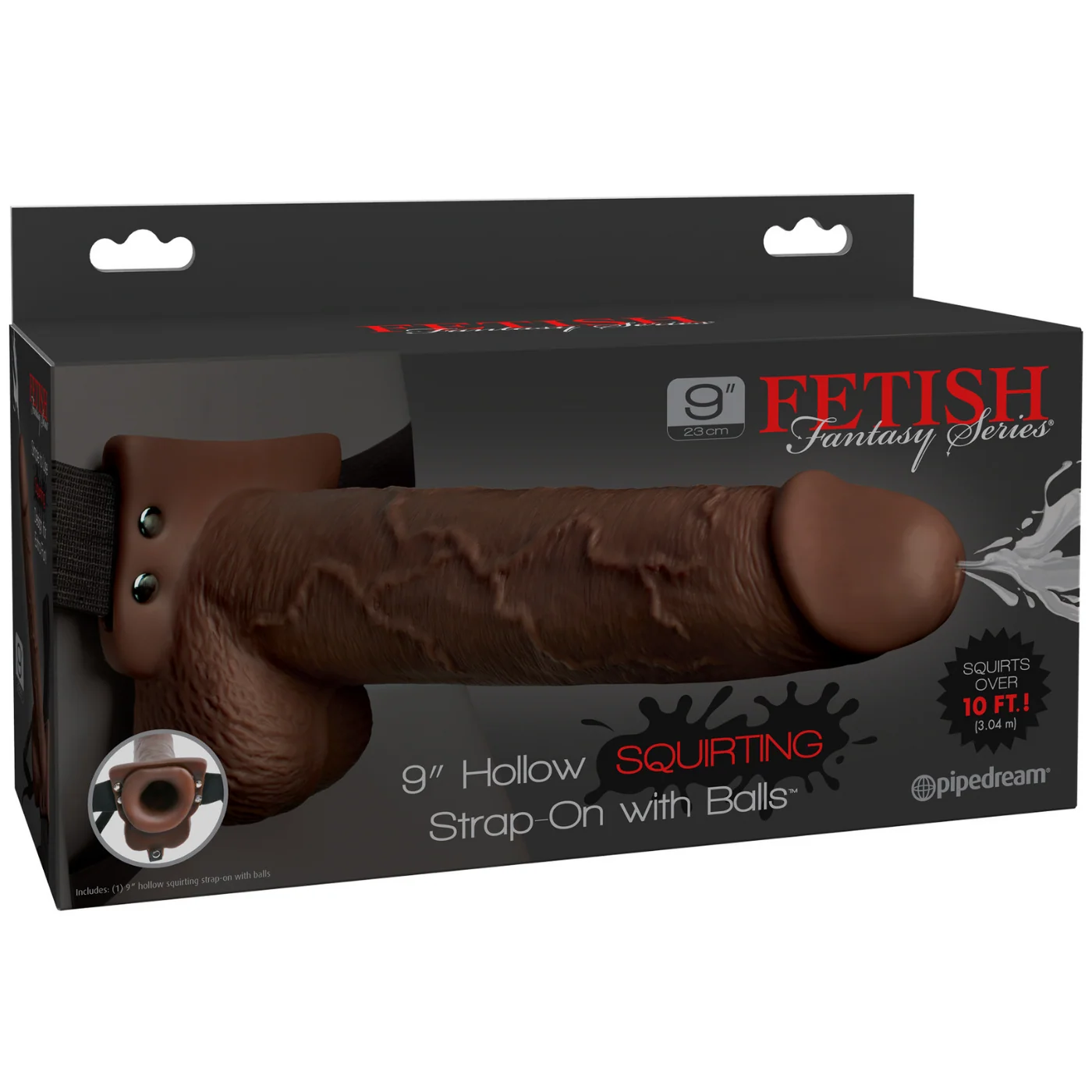 Pipe Dream 9 Inch Hollow Squirting Strap-On Dildo for Couples