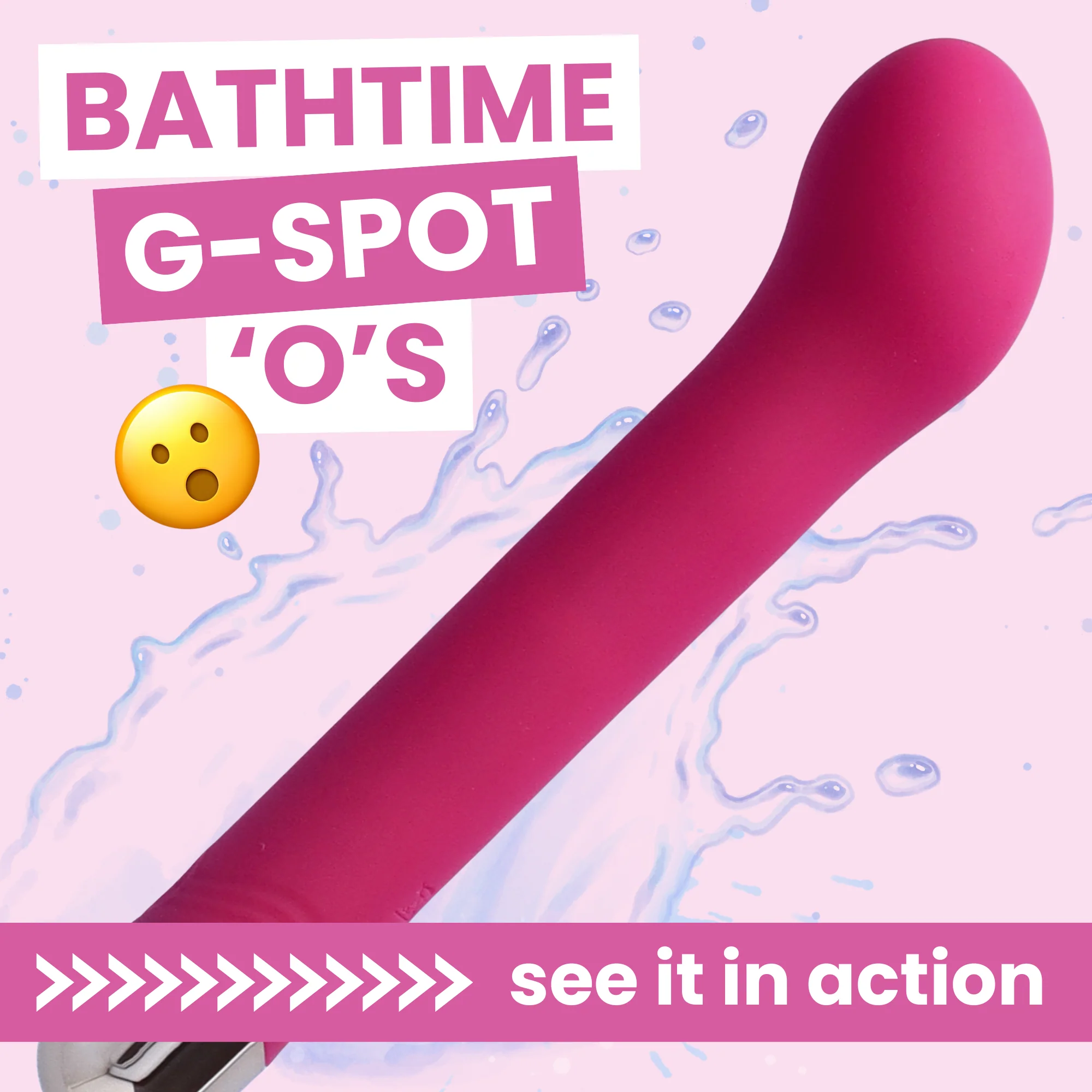 Krivka Silicone Power G-Spot Massager with Bulbed Tip and 9 Frequencies