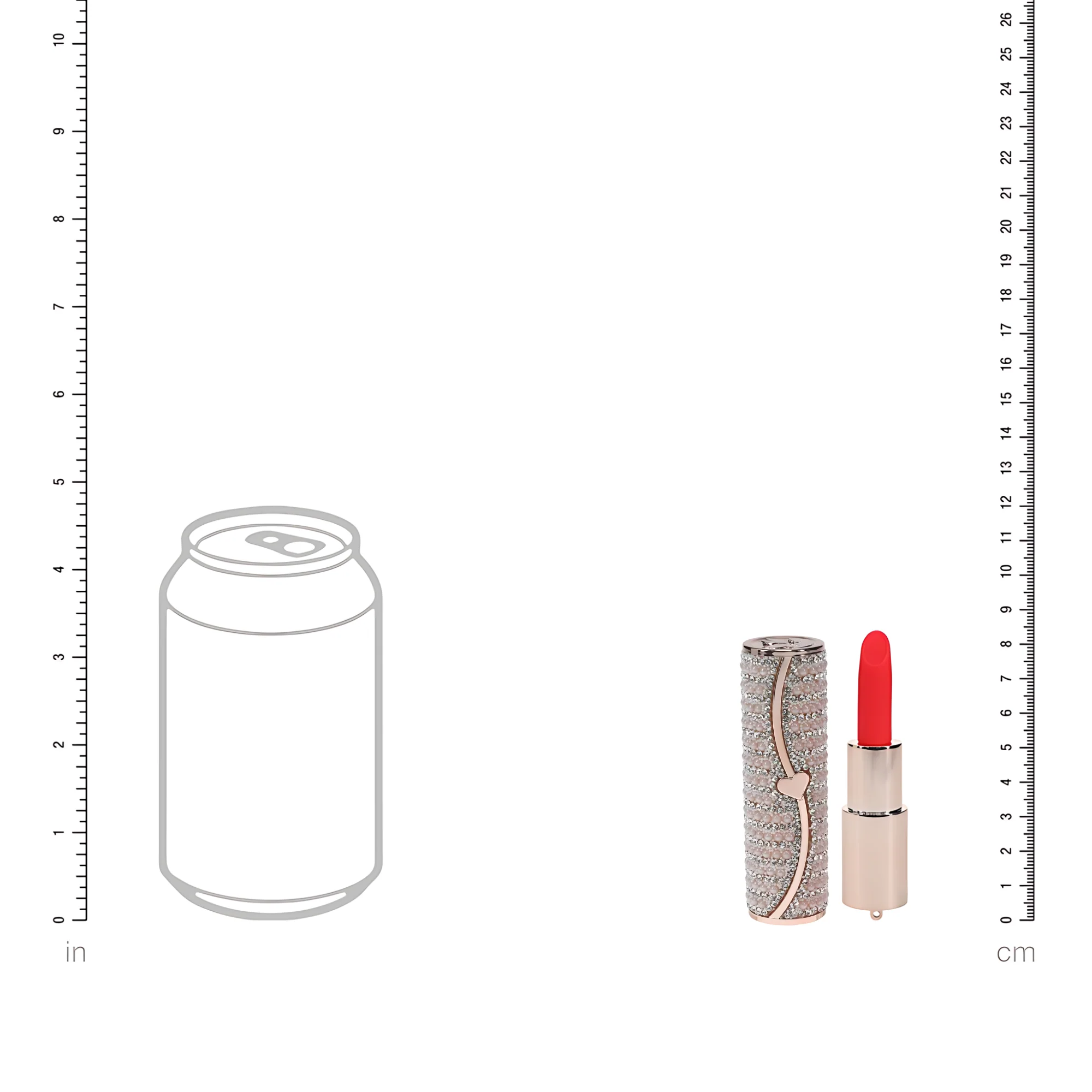Loveline Rechargeable Lipstick Vibrator with Interchangeable Tips - Candy