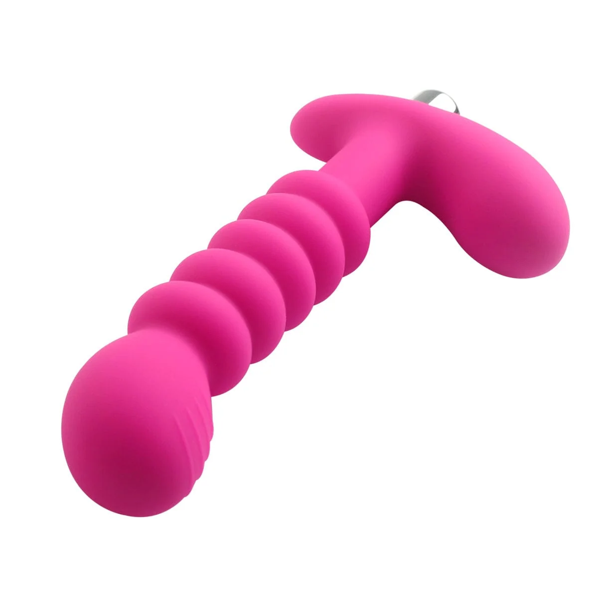 Maza Ringed Beaded Vibrating Silicone Prostate Massager Anal Toy