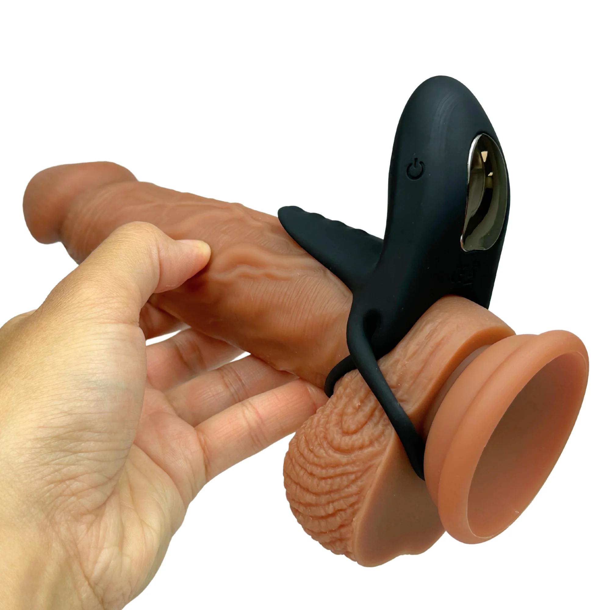 Wireless Clit Teasing Dual Erection Enhancing Ring with 10 Vibration Modes