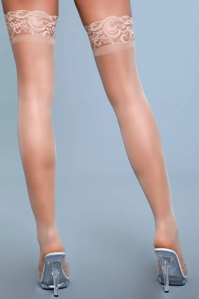 BeWicked Lace It Over It Sheer Spandex Thigh Highs