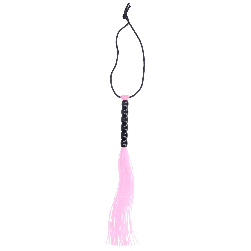 Mini BDSM Tassel Flogger with Wrist Band in Silicone