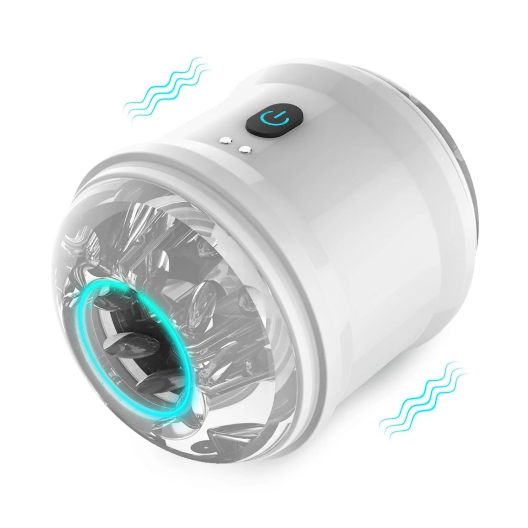 Open-Ended Vibrating Male Masturbator with Nubby Jelly Sleeve
