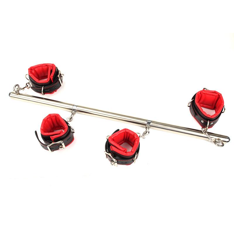 Expandable Bondage Spreader Bar and Cuff Set for Couples