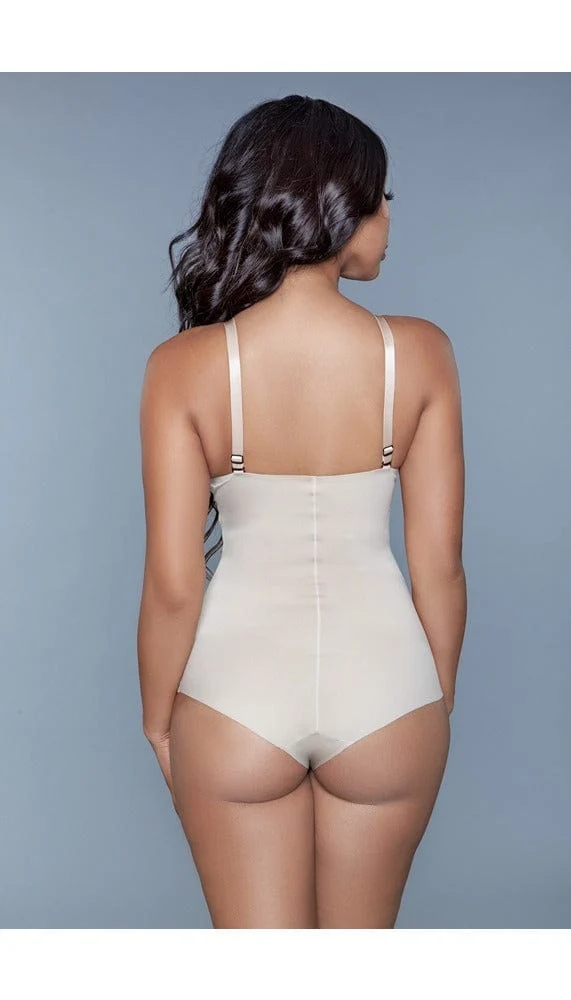 BeWicked What Waist Seamless Shapewear Bodysuit with Adjustable Straps