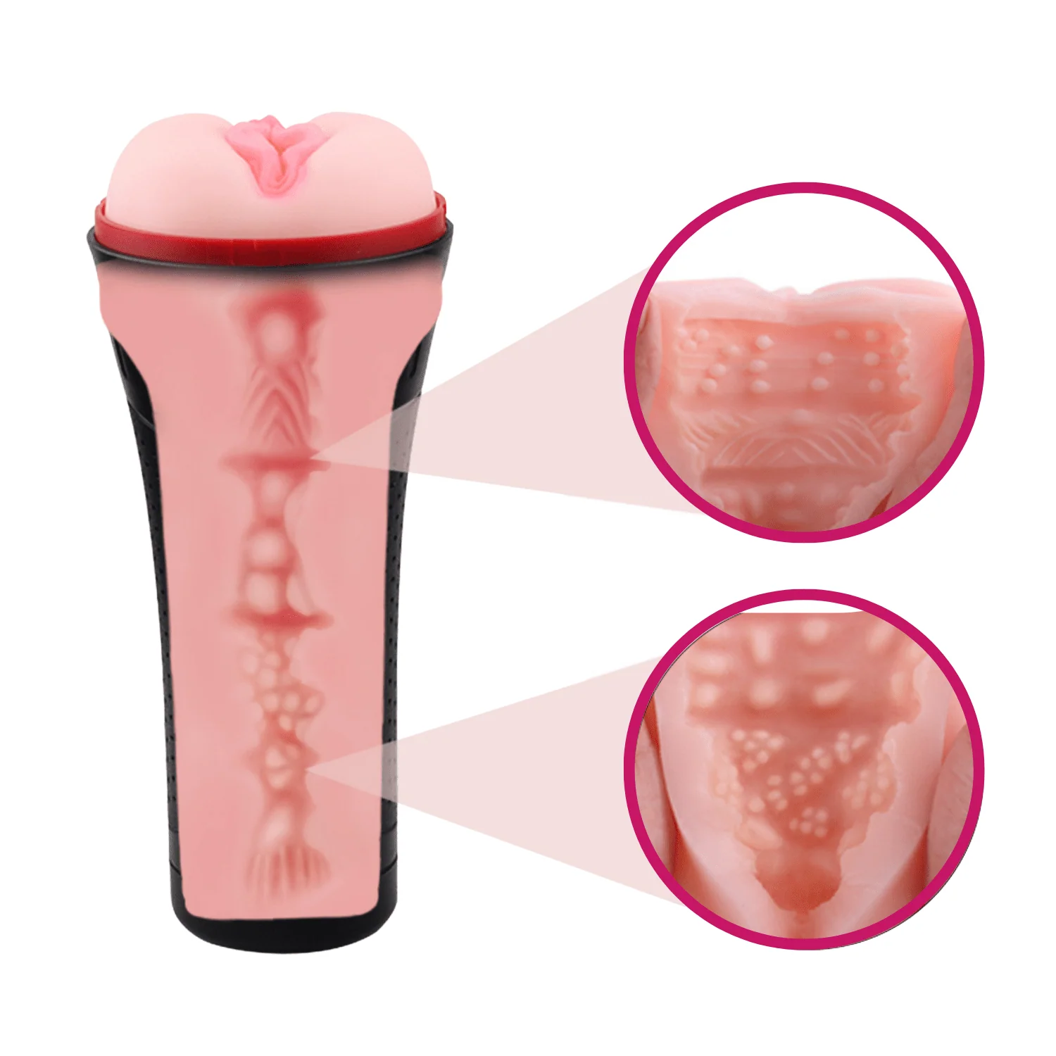 Eachna Realistic Vaginal Masturbator Silicone Stroker with Closed-End Suction