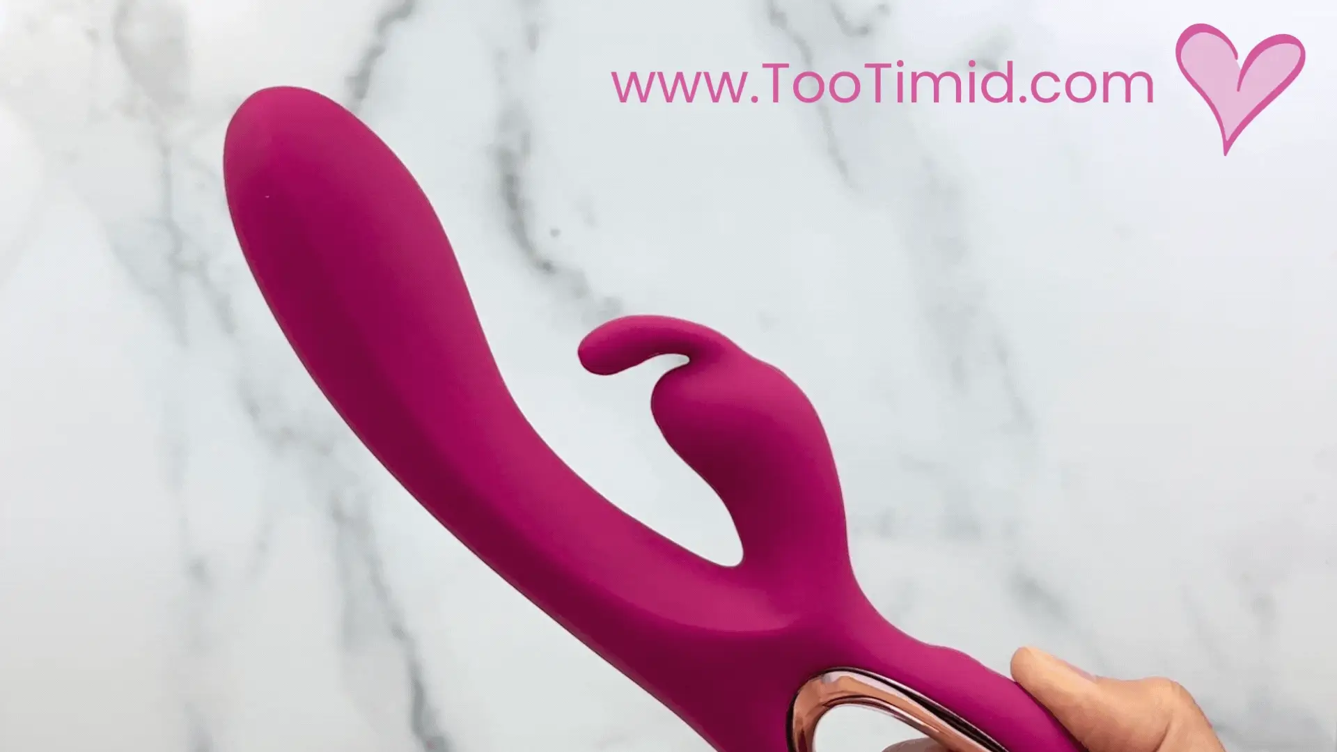 Red Rose Rabbit Bendable Silicone Vibrator with Dual Controls