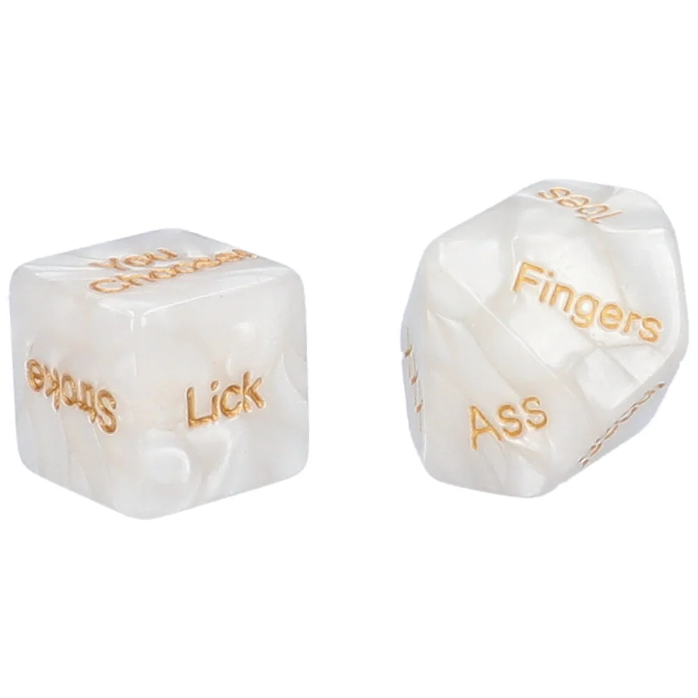 White & Gold Sex Dice for Foreplay and New Moves