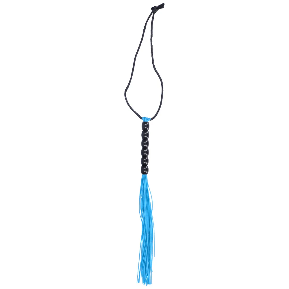 Mini BDSM Tassel Flogger with Wrist Band in Silicone