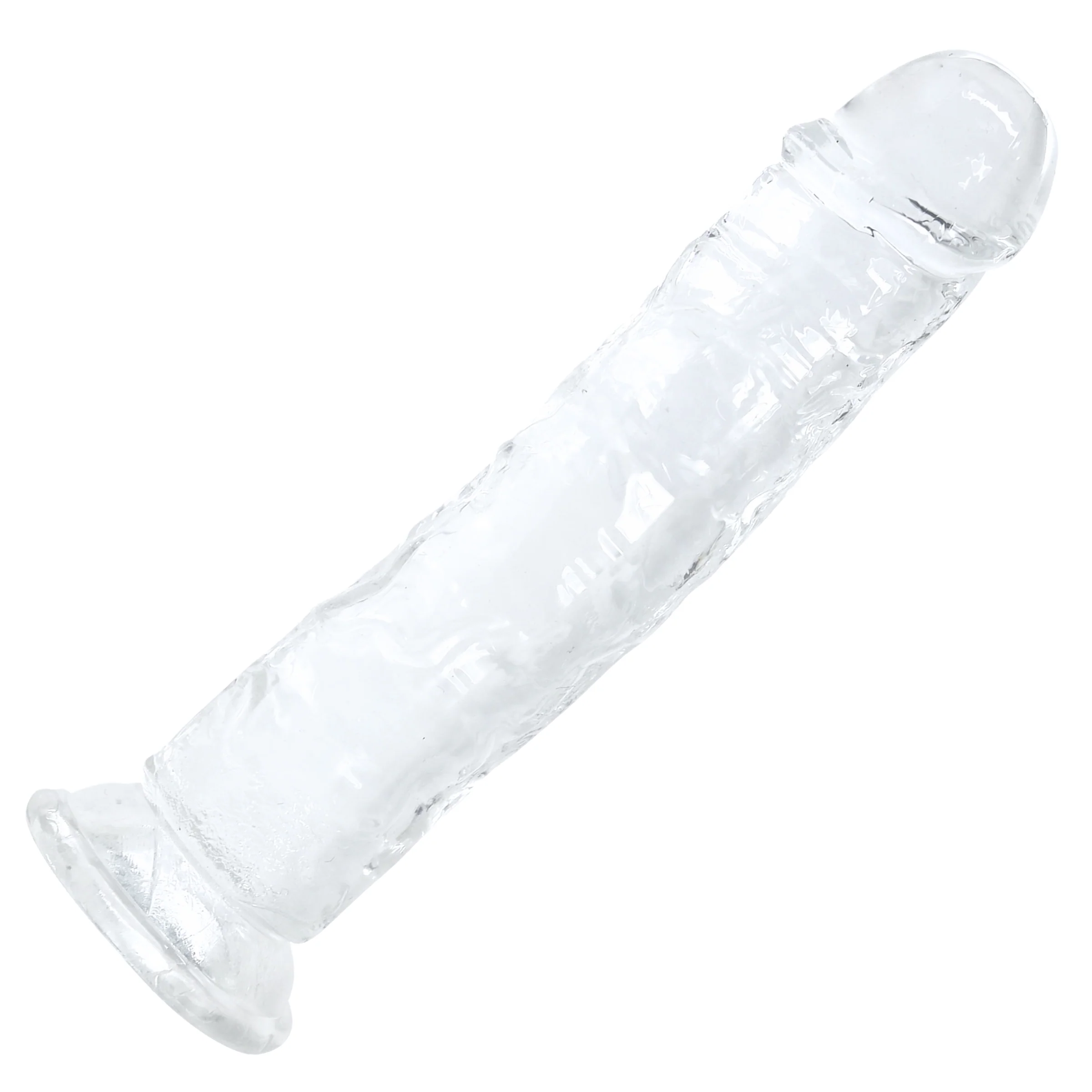 Clear Realistic Suction Cup Dildo for Hands-Free Riding