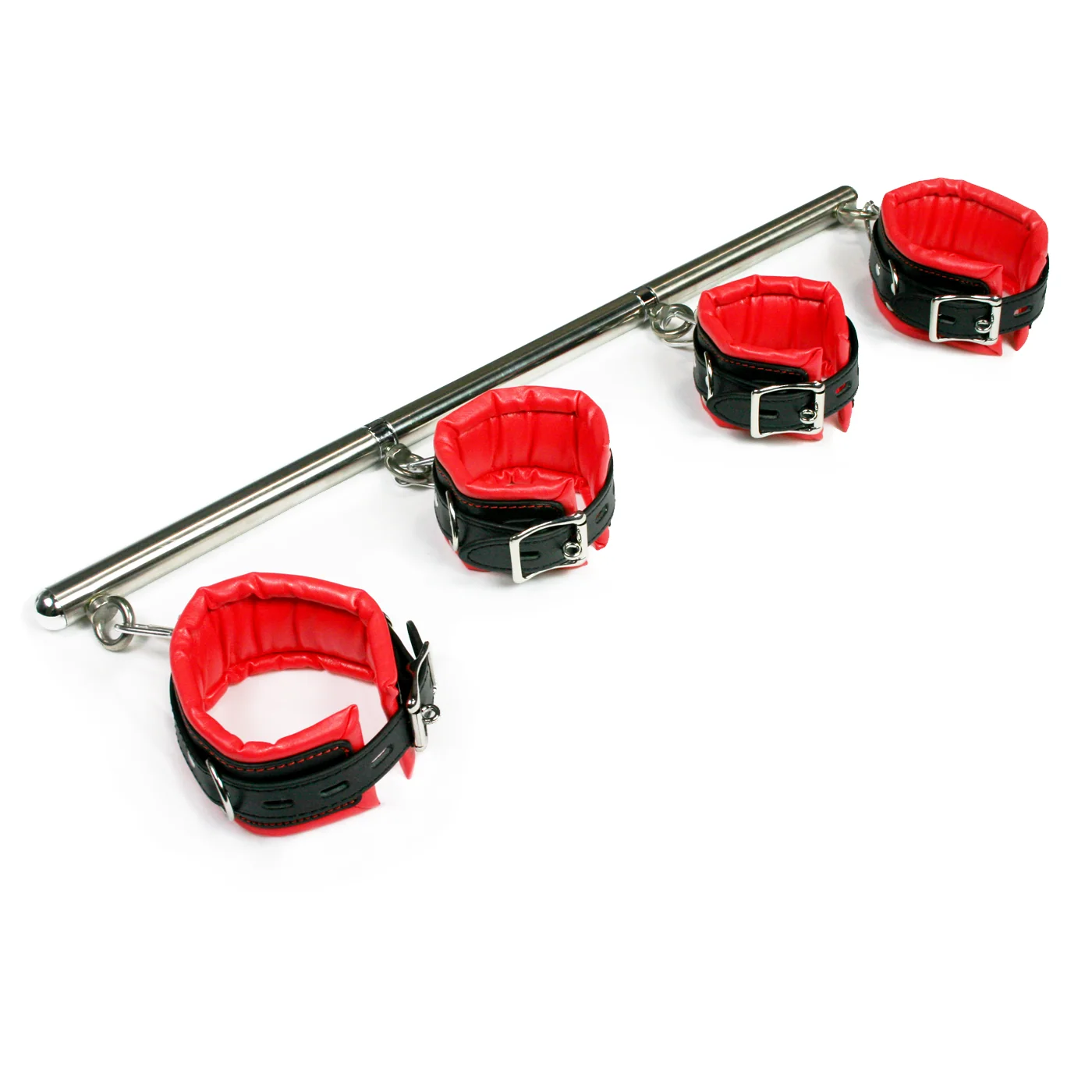 Expandable Bondage Spreader Bar and Cuff Set for Couples