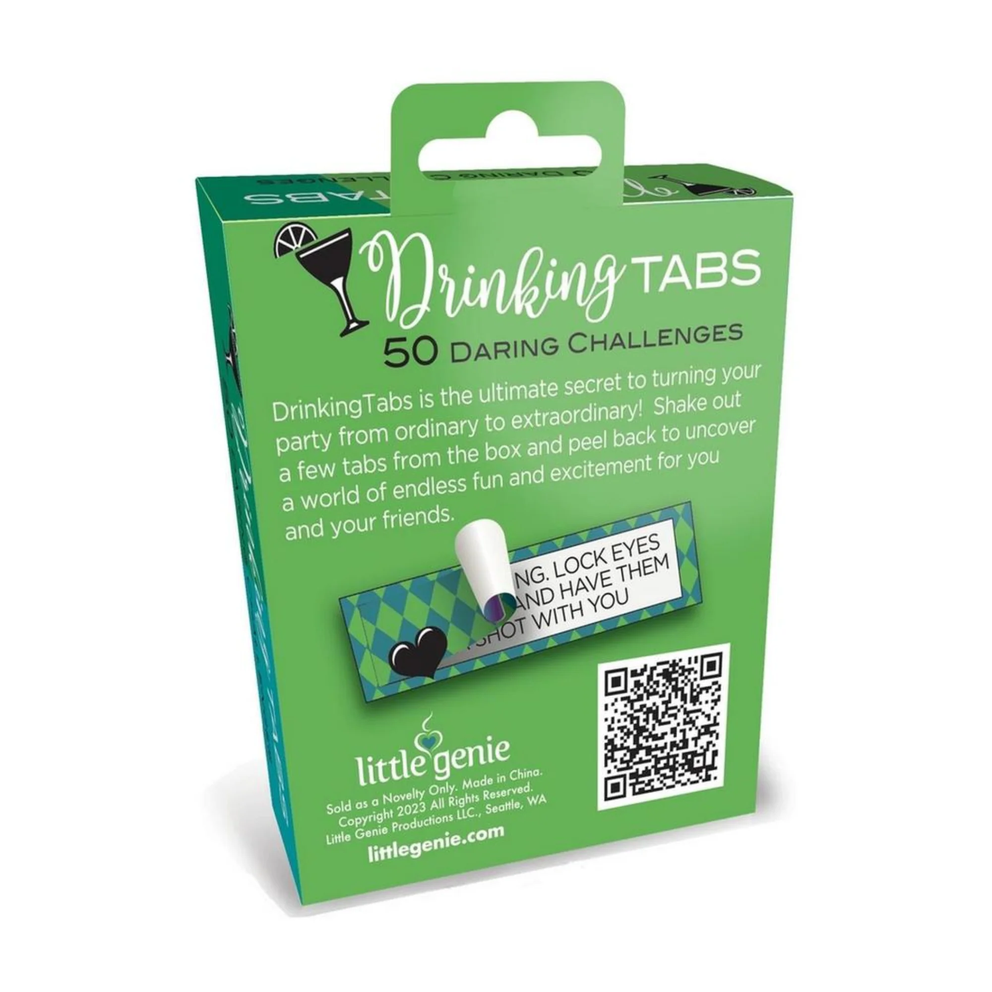 Drinking Tabs Drinking Game with 50 Party Challenges from Little Genie