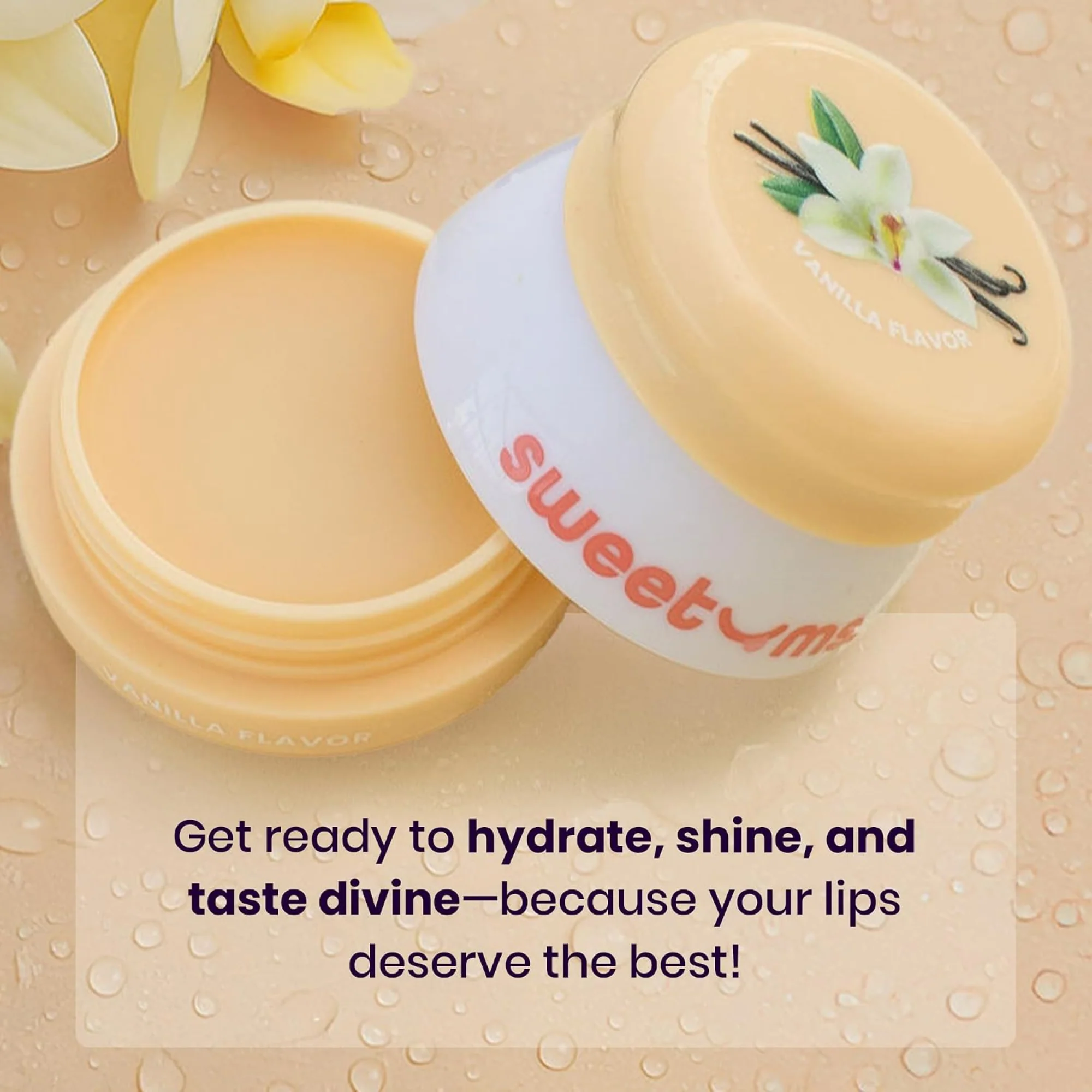 Sweetums Flavored Lip Balm in Peach, Vanilla and Sweet Cherry