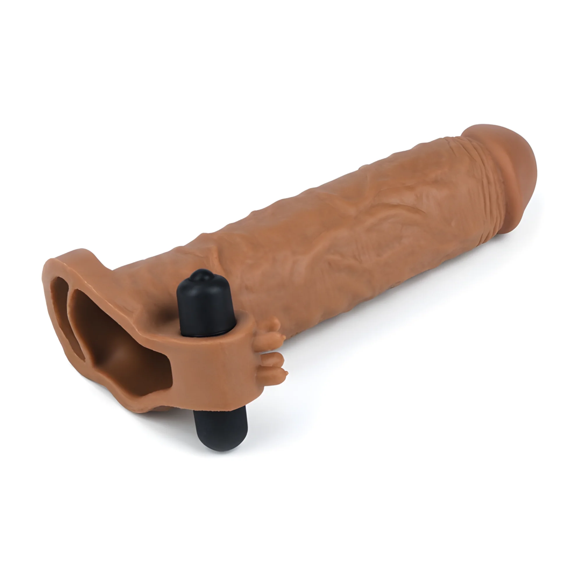 Vibrating Penis Extension - Give Yourself 2 Extra Inches At The Tip!