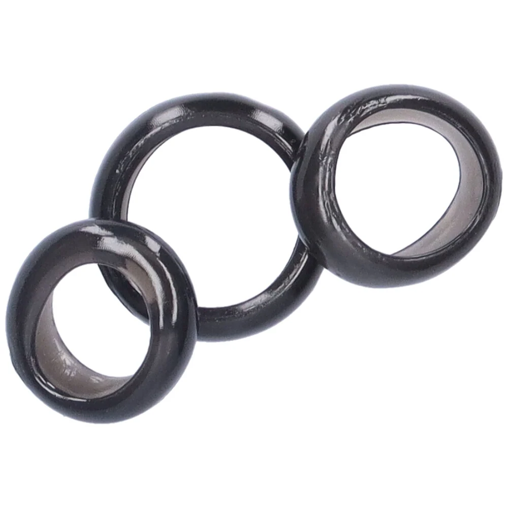 Wide and Stretchy Cock Rings - Set of 3
