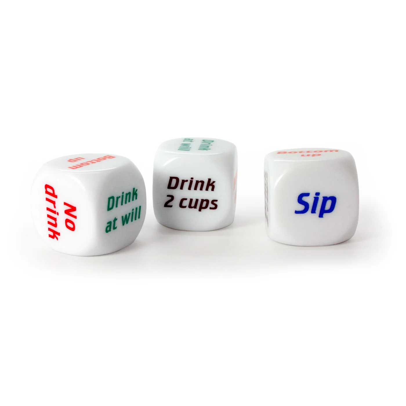 Rolling Decider Drinking Dice Set with 6 Command Die