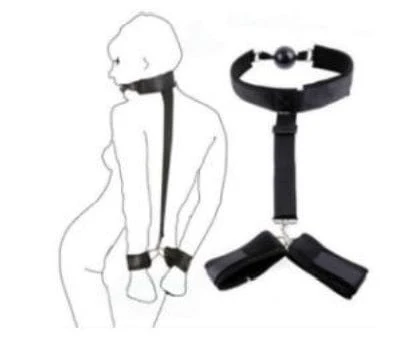 Dark Amour Bondage Restraints with Breathable Ball Gag and Cuffs