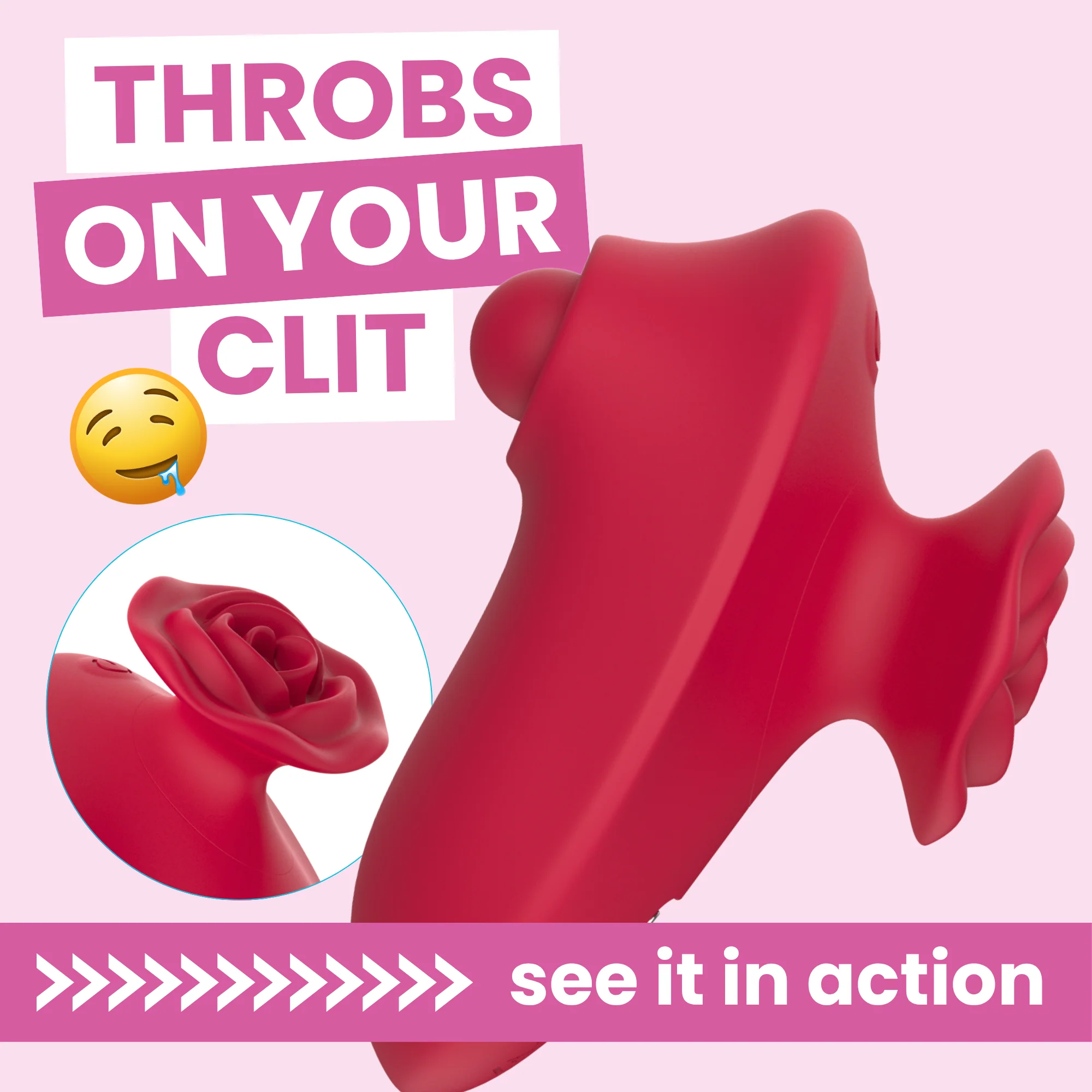 Rose Handle Clit Tapper - Experience Rapid Pulses on Your Clit That'll Make You Quiver!