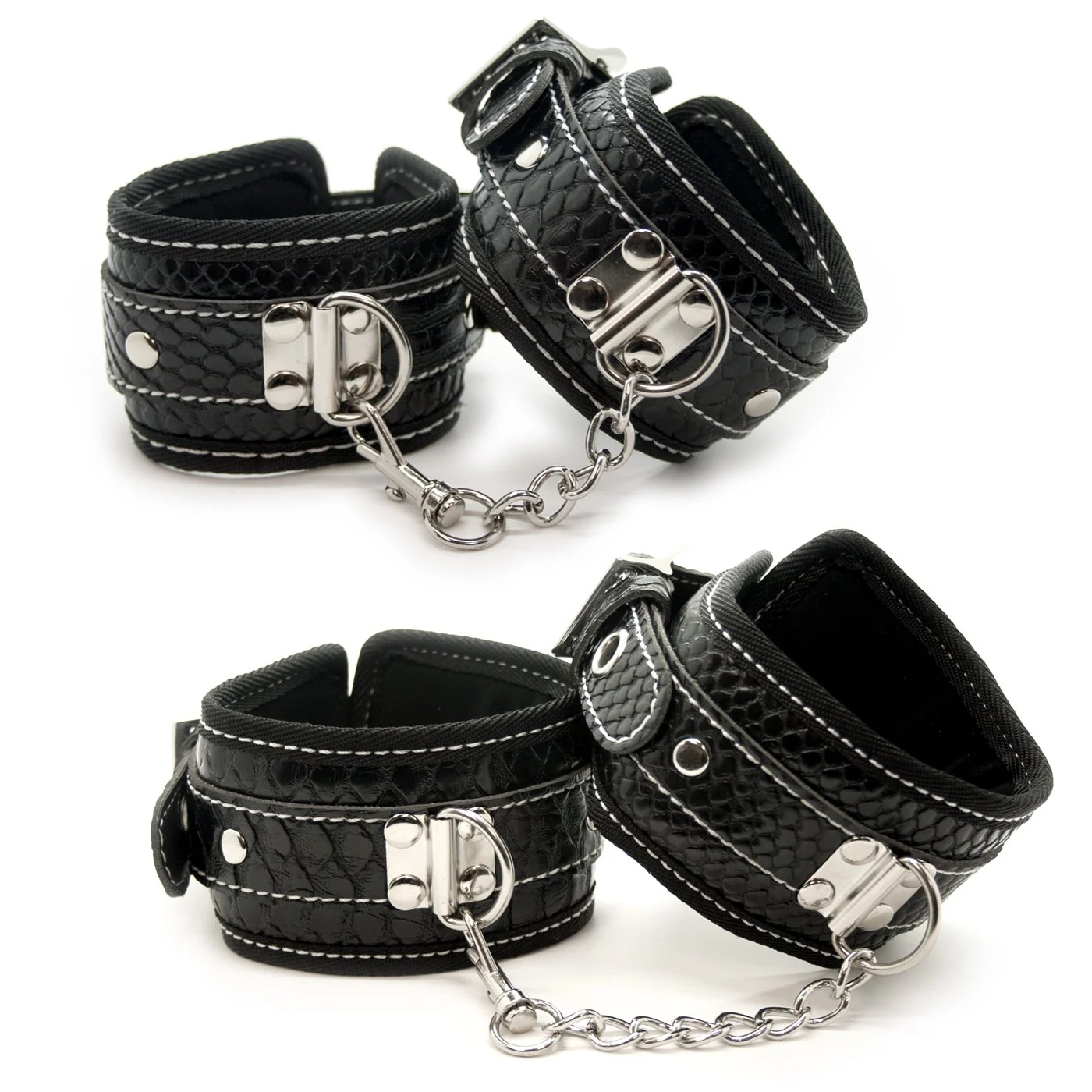 Dark Amour 8 Piece Faux Leather Hog Tie Bondage Kit