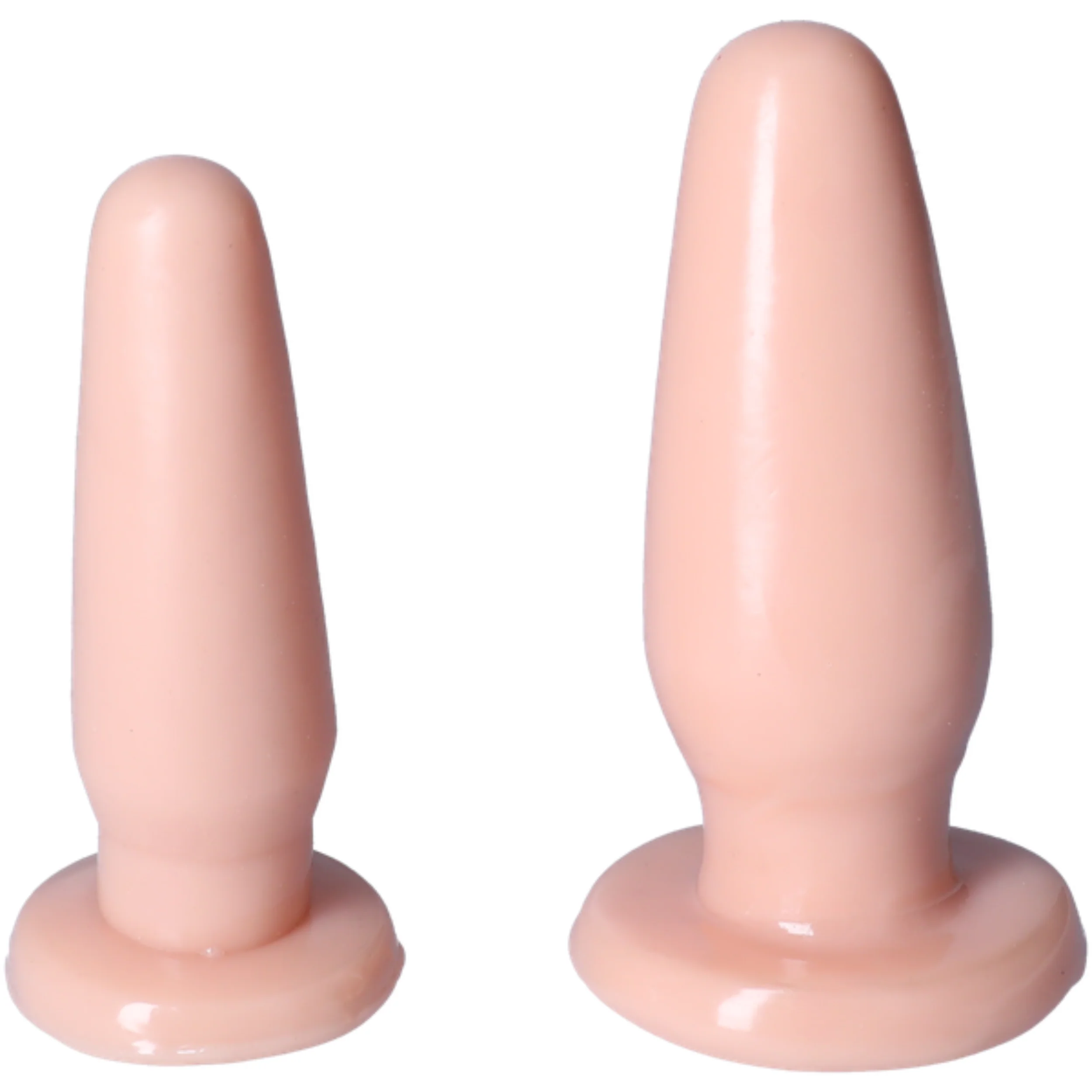 Tapered Butt Plug with Suction Base in 2 Sizes and Colors