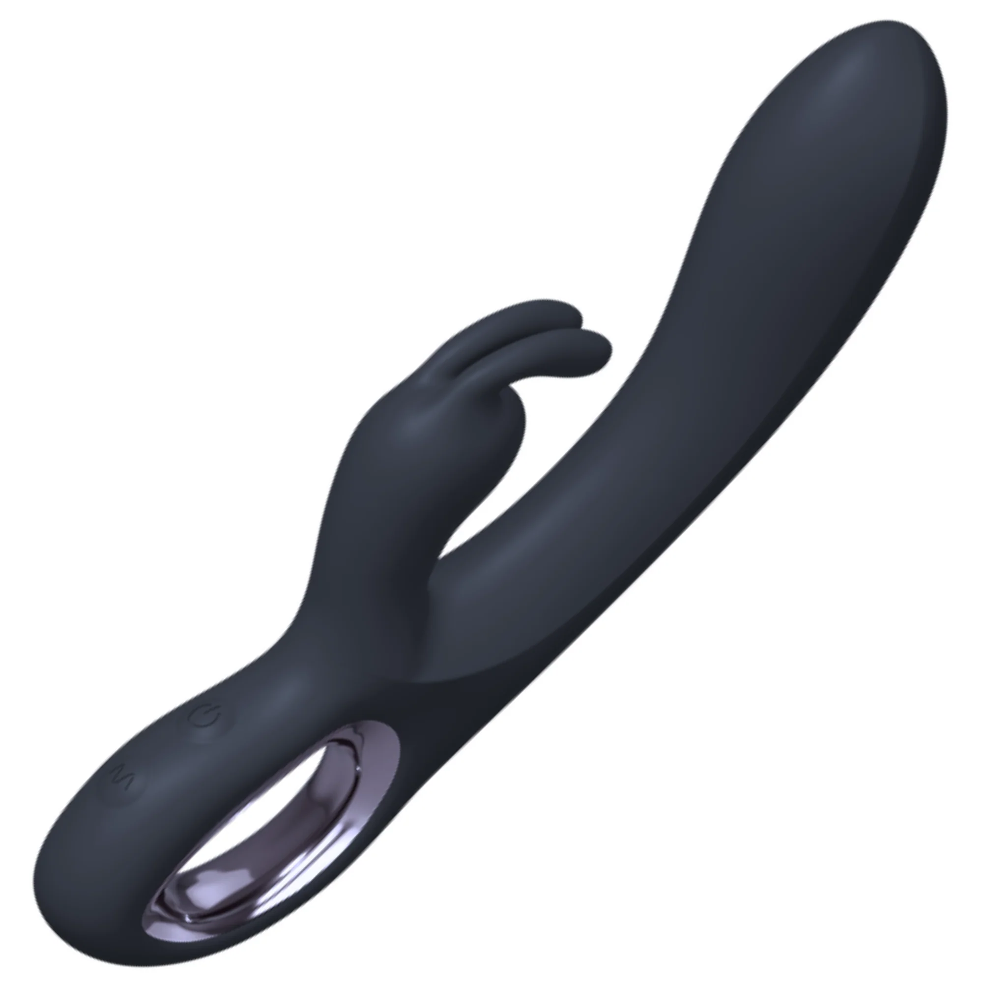 Red Rose Rabbit Bendable Silicone Vibrator with Dual Controls