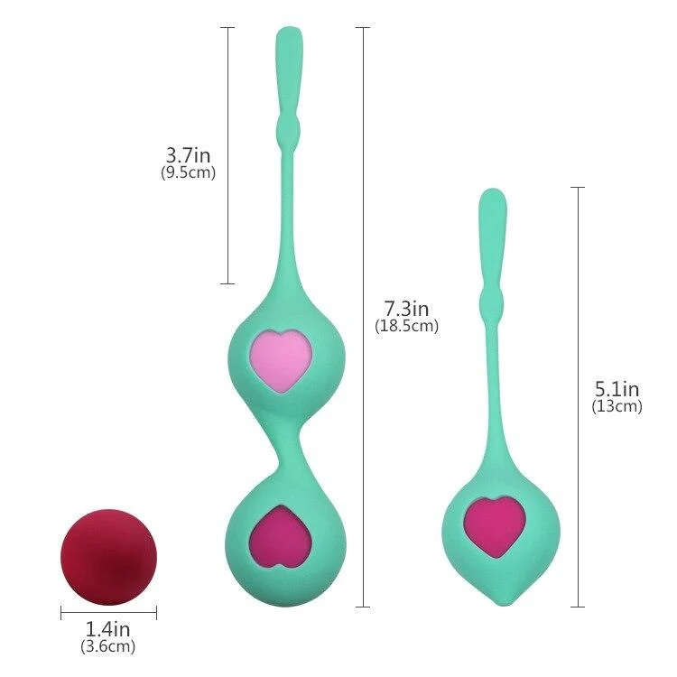 SORA Duo Tone Kegel Ball and Pleasure Ball Exerciser Set with Weighted Balls