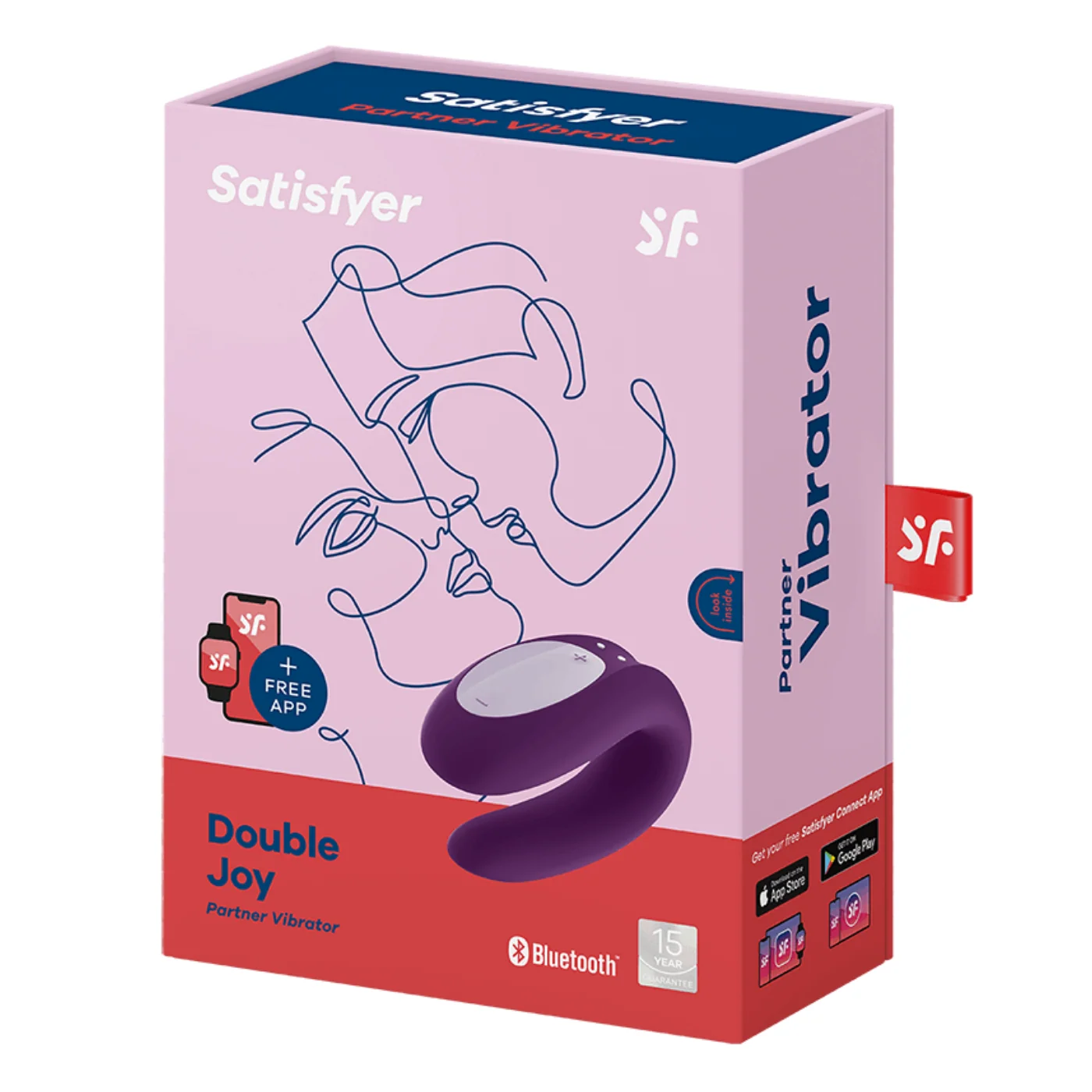 Satisfyer Double Joy 情侣振动器 适用于阴蒂、G点与阴茎玩法