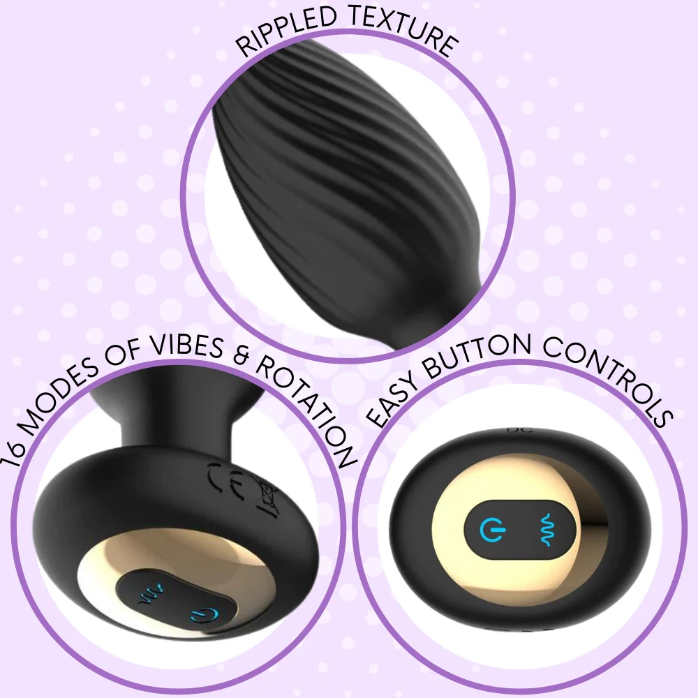 THE RIMMER Wireless Rotating & Rim Job Silicone Anal Plug