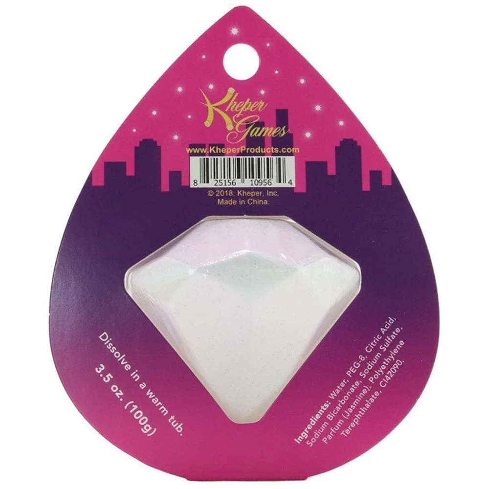 Diamond Bath Bomb Jasmine Scented for Relaxation and Romance