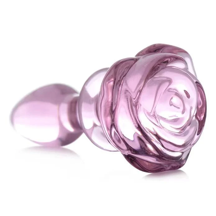Bloom Rose Glass Anal Plug for Beginners and Temperature Play