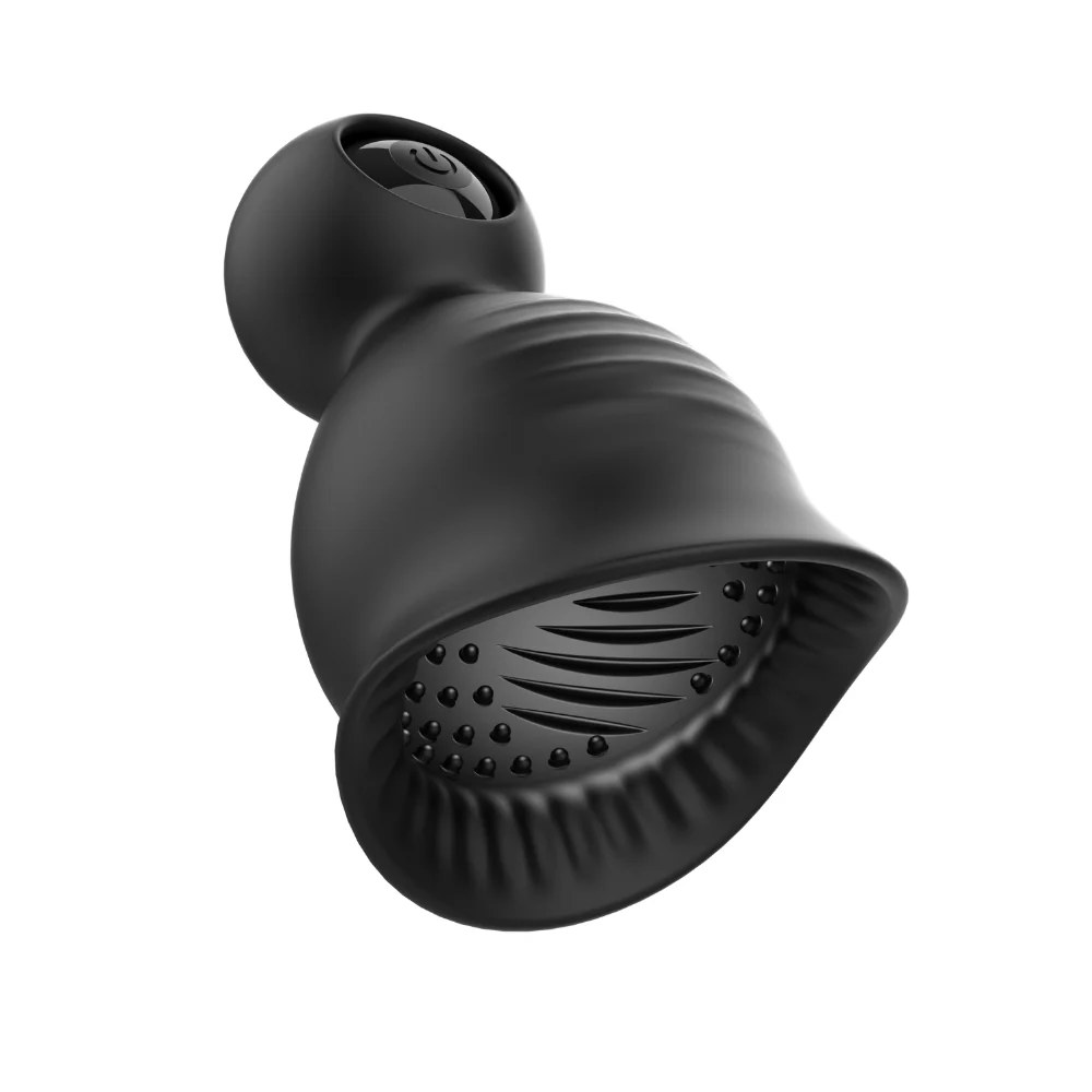 Eros Penis Head Massager with 9 Vibration Modes and Textured Sleeve