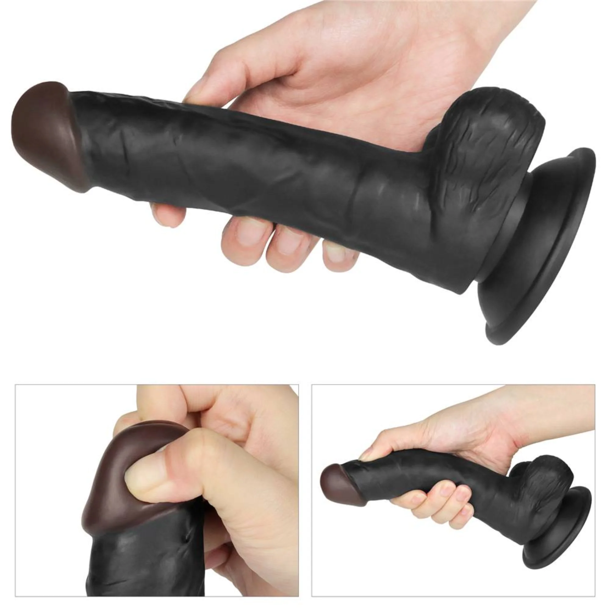 7.5 Inch Black Easy Strap-on Set