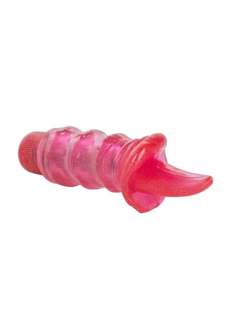 4 Piece Toy Kit - Dildo Vibe, Tongue Teaser, Vibrating Anal Beads and Sm. Toy Storage Bag!