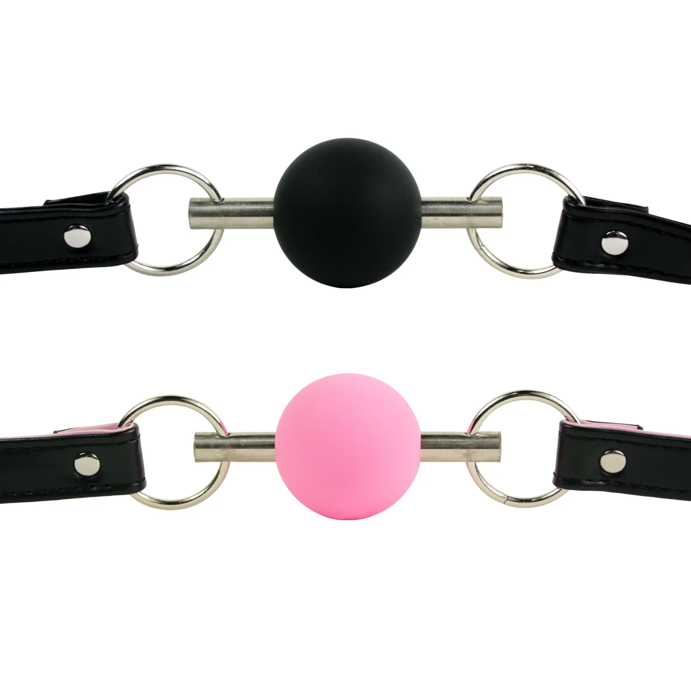 Silicone Ball Gag With Adjustable Leather Straps
