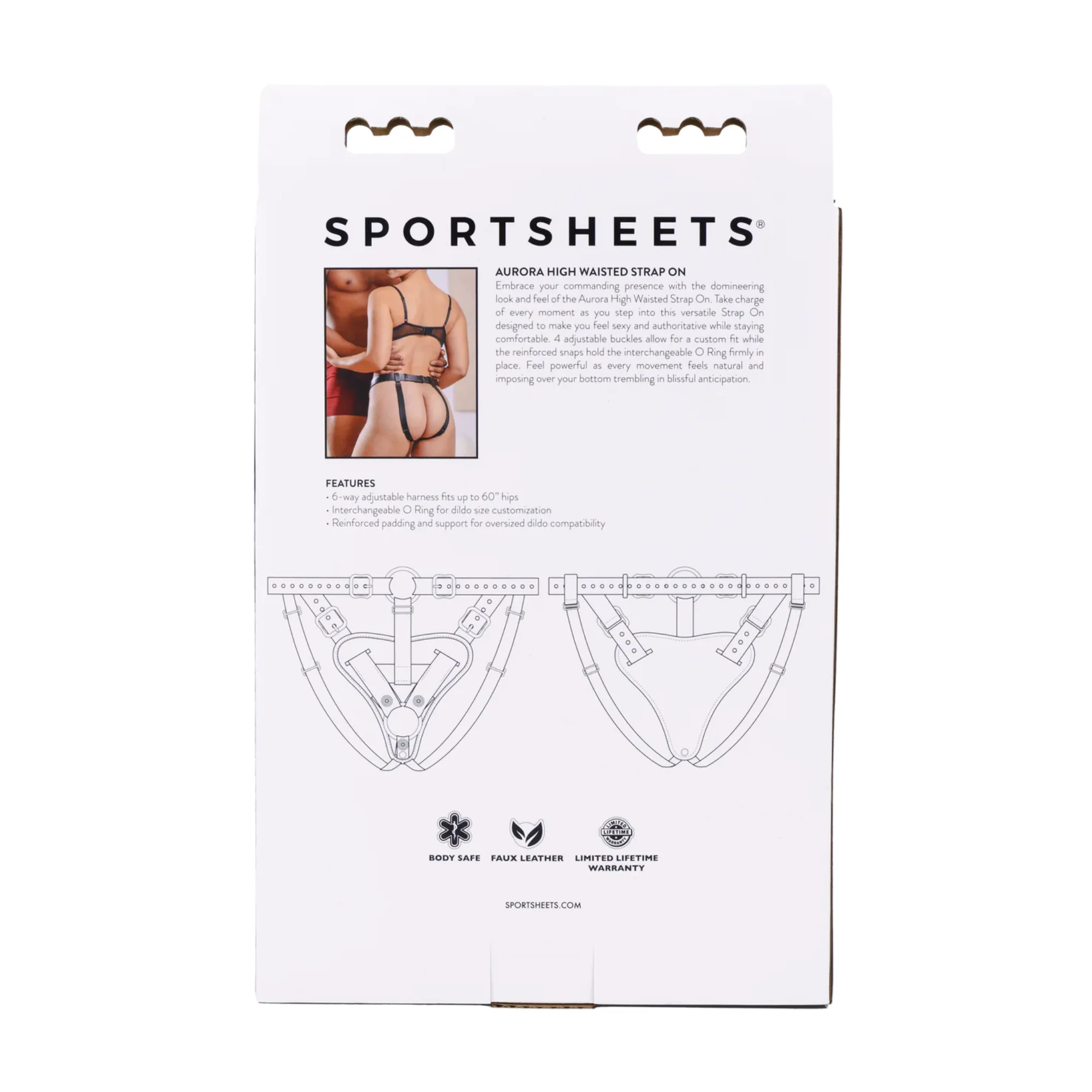 Sportsheets Aurora High Waisted Strap-On Harness for Couples Play