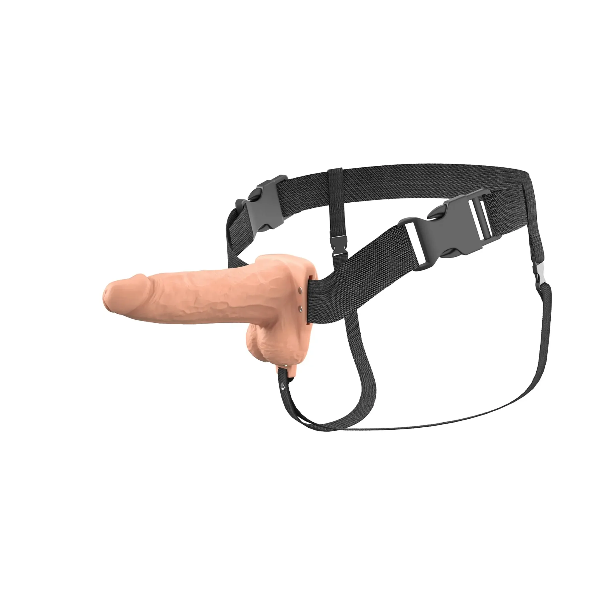 Fantasy X-Tensions Elite Vibrating Rechargeable Silicone Dual Density Hollow Strap-On