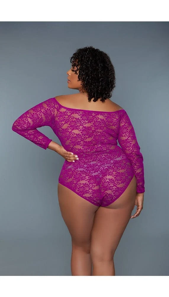 Marina Lace Bodysuit with Floral Embroidery