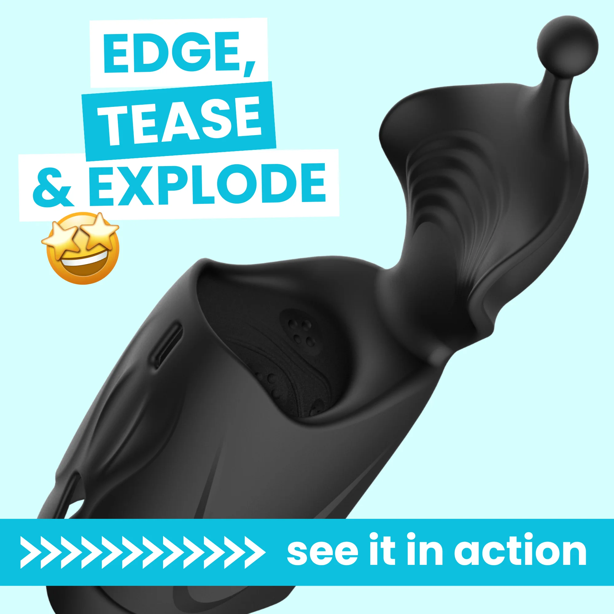 Heated Vibrating Penis Tip F-Spot Massager for Solo and Couples Play