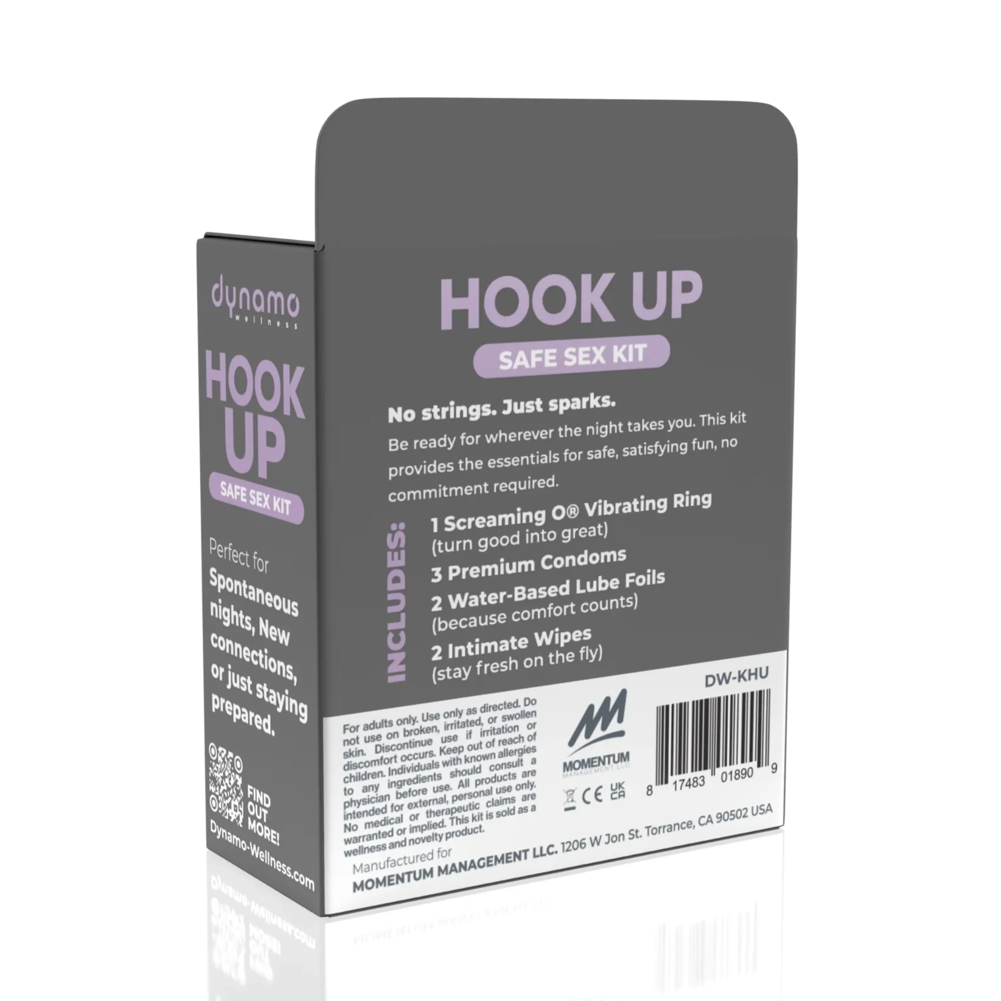 Dynamo Wellness Hook Up Intimacy Kit with Vibrating Ring and Condoms