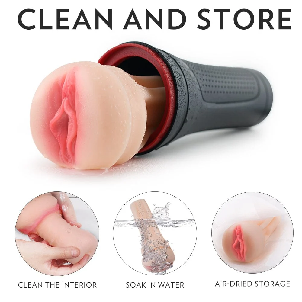 Eachna Realistic Vaginal Masturbator Silicone Stroker with Closed-End Suction