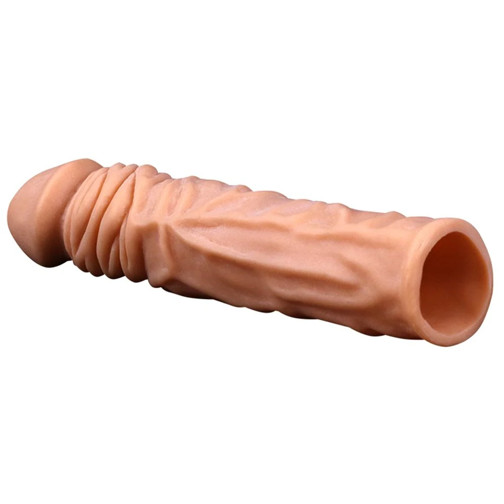 Realistic 1.5 Inch Penis Extender with Veined Texture for Couples