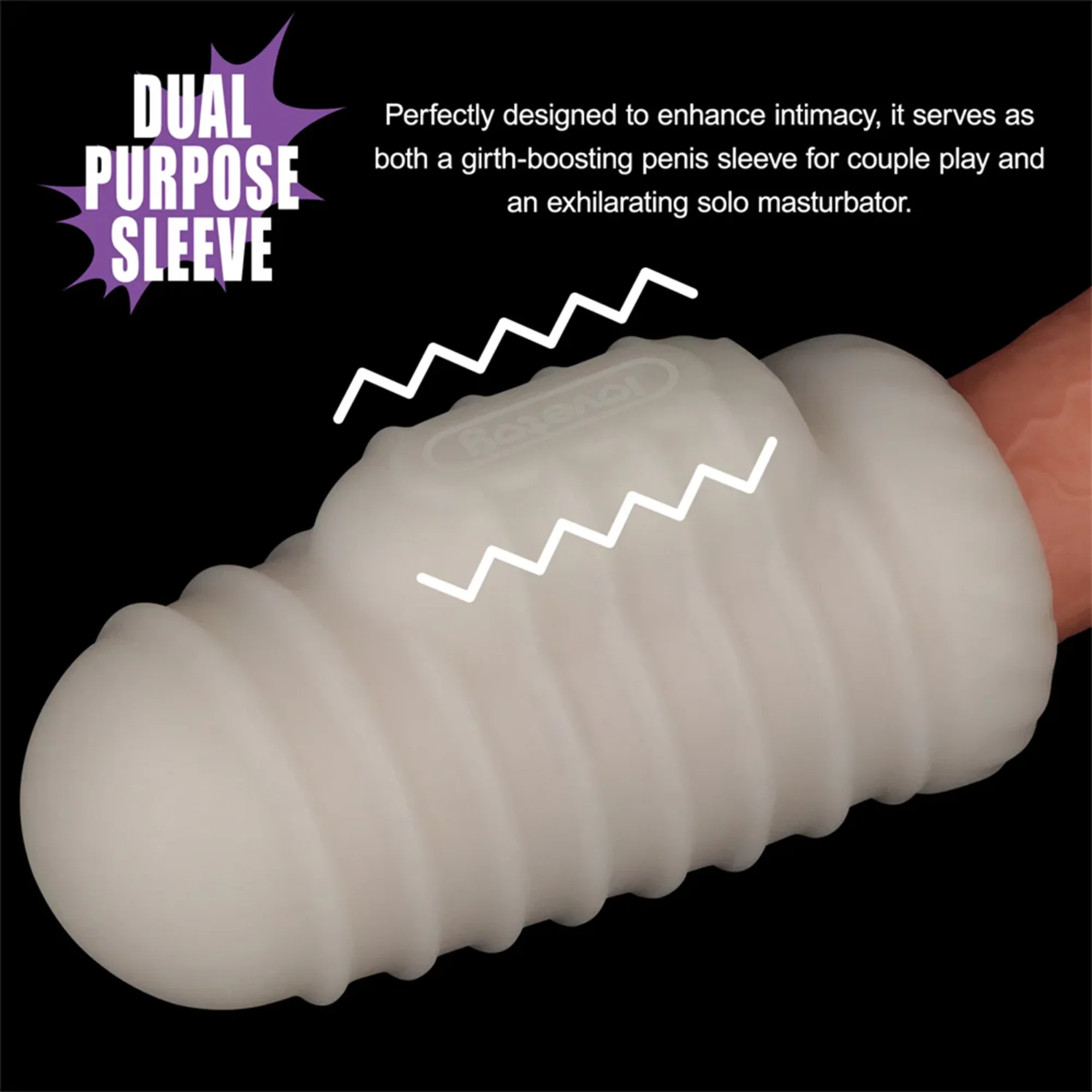 Knight's Ring Vibrating Sleeve- Use for Girth Enhancement or as a Masturbator!