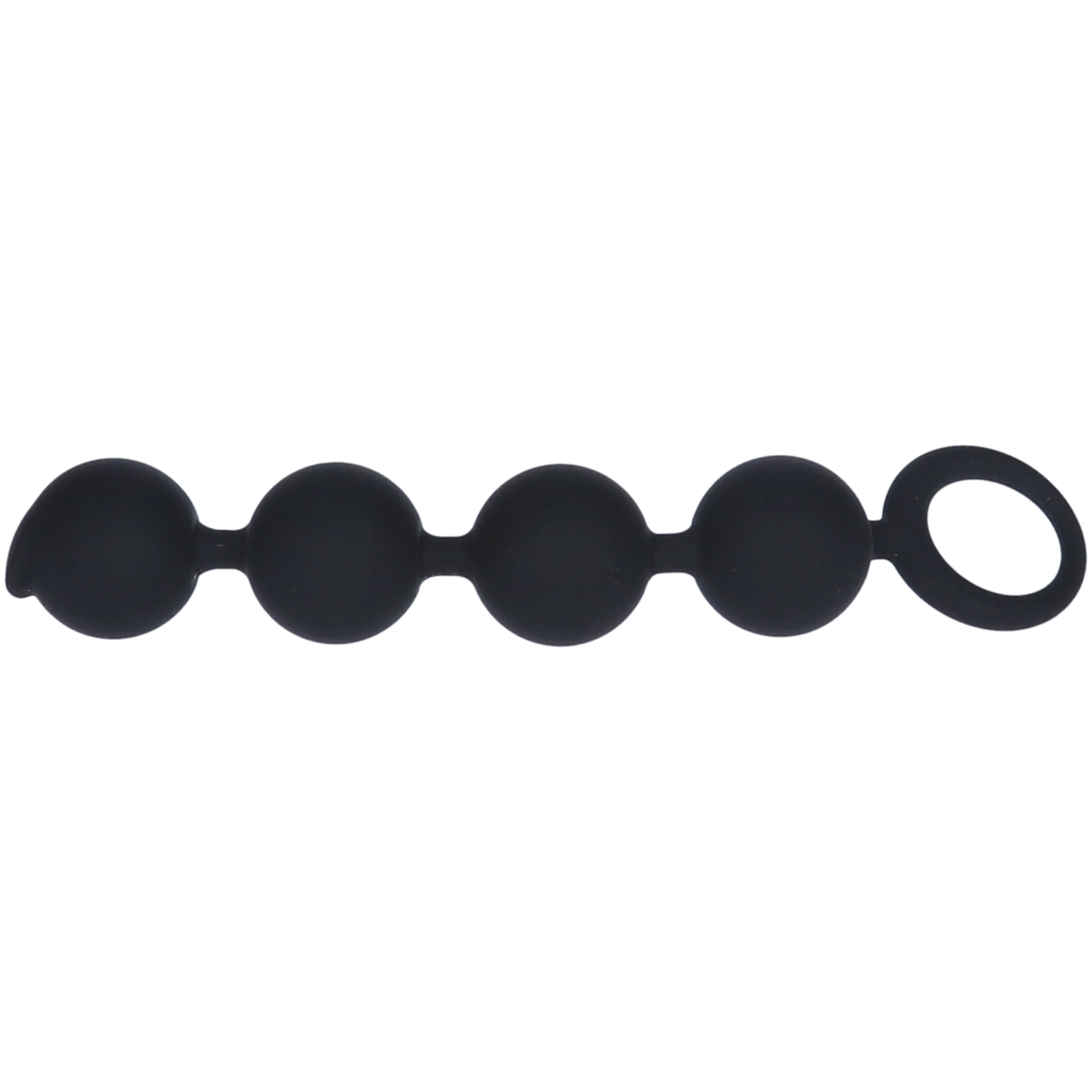Round Smooth Anal Beads With Pull Ring for Easy Removal