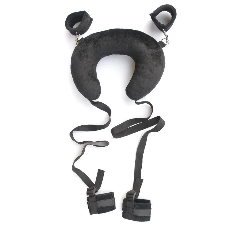 Sex Position Pillow With Wrist and Ankle Restraint Cuffs