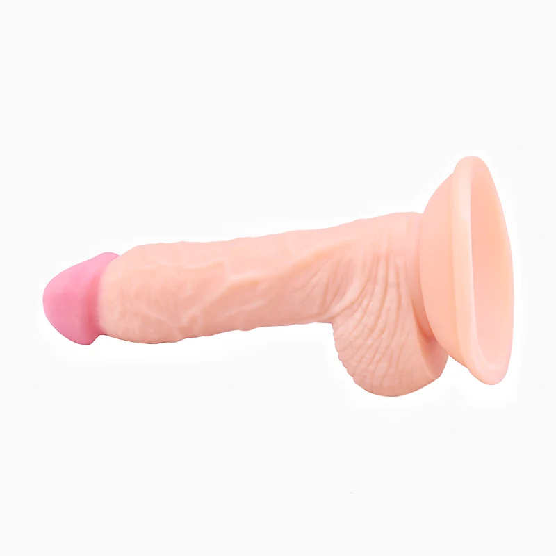 5 Inch Realistic Suction Cup Dildo With Balls - Stick & Pounce